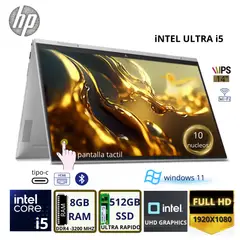 HP - Laptop 2 en 1 ENVY x360 de 14", Pantalla touch, Intel Core i5, 8GB RAM, disco sólido de 512GB