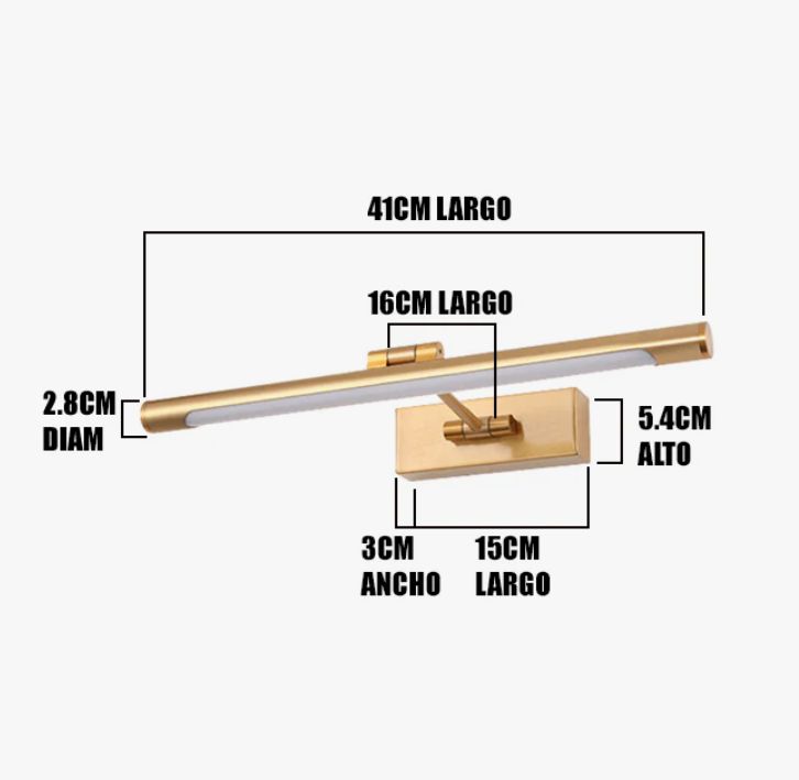 Aplique Lampara de Interior Gold Led