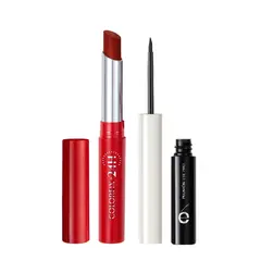 ESIKA - SET LABIAL COLORFIX 24 ROJO ACTITUD + DELINEADOR LIQUIDO PUNTA PLUMON