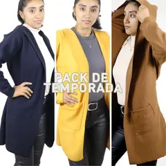 GENERICO - PACK 3 BLAZER CASUAL LIVIANO CON BOLSILLOS Y CAPUCHA