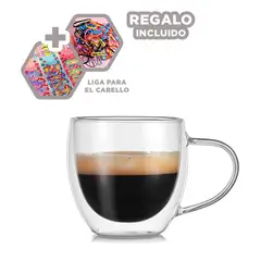 GENERICO - Pack12 Copa de Vidrio para Te 290ml Y+Ligas de Regalo