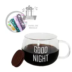 GENERICO - Pack12 Vaso para Cafe Good Night Y+Papel de Regalo