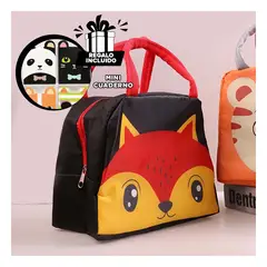 GENERICO - Lonchera para el Colegio Zorro Negro Y+Regalo Agendita