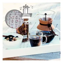 GENERICO - Pack6 Copa de Vidrio para Te Cod253 Y+Regalo Stickers