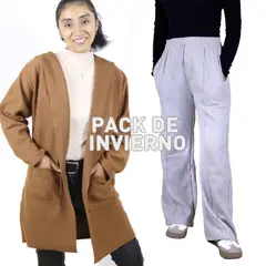 GENERICO - PALAZO DE FRANELA Y CAPA CASUAL EN PAQUETE - AMIGO SECRETO
