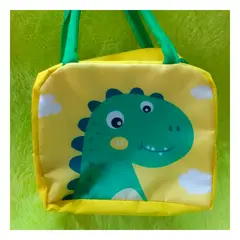 GENERICO - Pack6 Bolsa Oxford con Diseño de Dinosaurio Amarillo