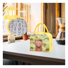 GENERICO - Lonchera Ergonomica Escolar en Amarillo Y+Regalo Stickers