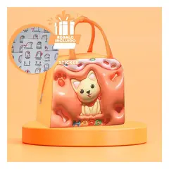 GENERICO - Lonchera Ergonomica Escolar en Naranja Y+Regalo Stickers