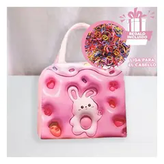 GENERICO - Porta Comestibles para Niñas Rosado Y+Ligas de Regalo