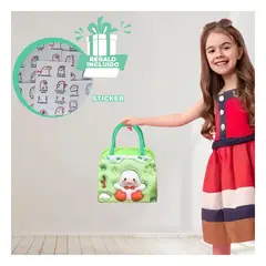 GENERICO - Lonchera Ergonomica Escolar en Verde Y+Regalo Stickers