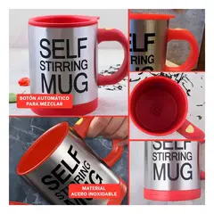 GENERICO - Pack4 Taza Mezcladora de 400ml Rojo Y+Regalo Stickers