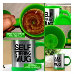 GENERICO - Pack4 Taza Mezcladora de 400ml Verde Y+Regalo Stickers