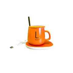 GENERICO - Pack2 Set Calentador de Taza para Bebidas de Color Naranja