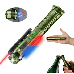 LIDIMI - Linterna Táctica LED Recargable Clip Imán Rompe Vidrios