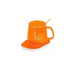 GENERICO - Set Calentador de Taza para Bebidas de Color Naranja