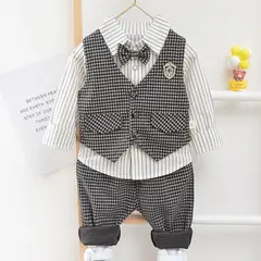 GENERICO - Terno de Niño 4 Sets - Pantalon + Chaleco + Camisa + Corbata Michi