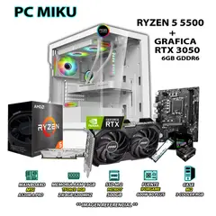 AMD - Computadora Gamer Pro Ryzen 5 5500 RAM 16GB SSD 500GB RTX 3050 6GB