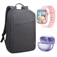 LENOVO - Audífonos TA140 Morado Bluetooth y S10 Reloj inteligente Y Bag