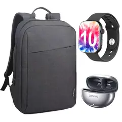 LENOVO - Audífonos TA140 Negro Bluetooth y S10 Reloj inteligente Y Bag