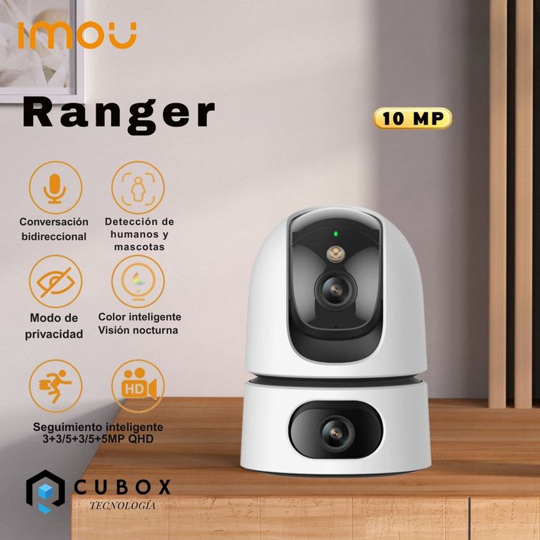 CÁMARA DE SEGURIDAD WIFI DOBLE LENTE RANGER 10 MPX