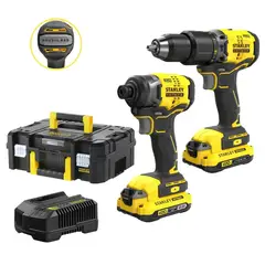 STANLEY - KIT 20V ATORNILLADOR IMPACTO + TALADRO PERCUTOR - SBDI465D2T
