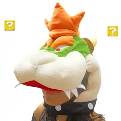 GENERICO - Gorro Bowser Amarillo Peluche - Niños y Adultos