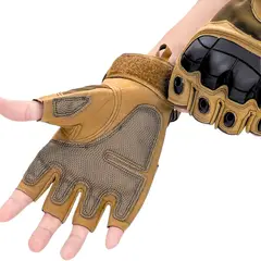 GENERICO - GUANTES TÁCTICOS MEDIO DEDO ESTILO MILITAR PARA DEPORTE Y MOTO TALLA L