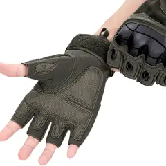 GENERICO - GUANTES TÁCTICOS MEDIO DEDO ESTILO MILITAR PARA DEPORTE Y MOTO TALLA L