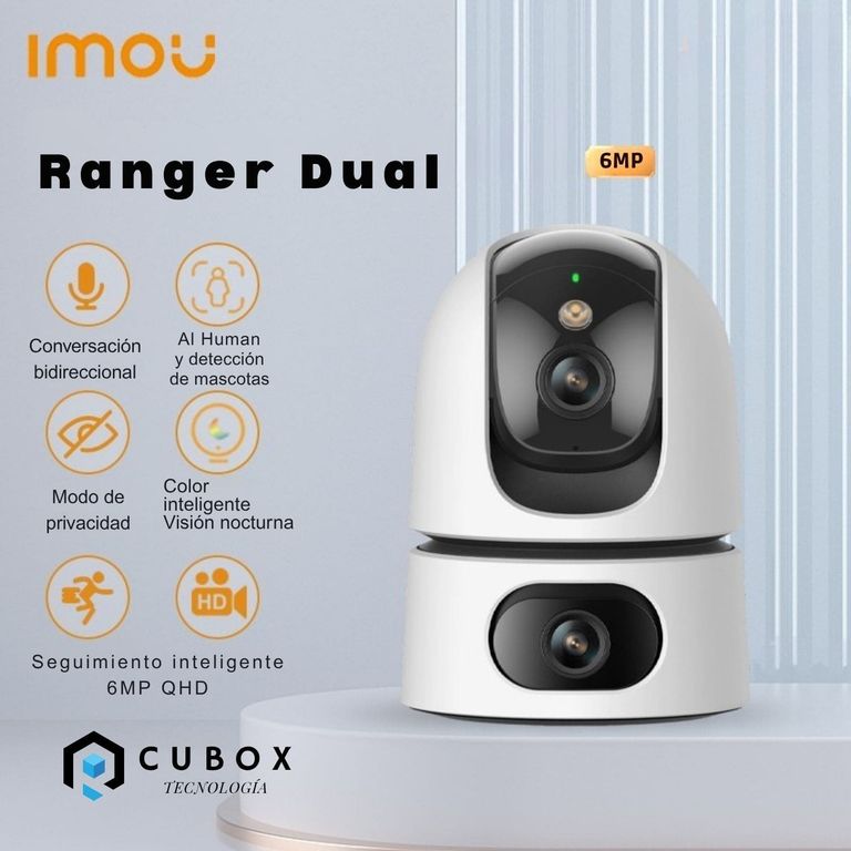 CÁMARA DE SEGURIDAD WIFI DOBLE LENTE RANGER 6 MPX