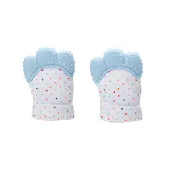 VATYERTY - Paquete de 2 Guantes Mordedor Para Bebés Estampado Lunares