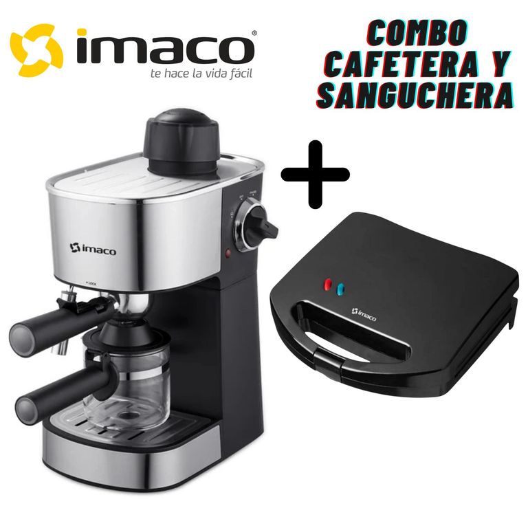 Combo Cafetera Espresso IECM3503+Sanguchera IST101N Negro