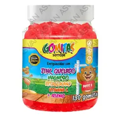GENERICO - GOMITAS DE ZINC QUELADO PARA NIÑOS 130 UNIDADES SOTTCOR 100GR