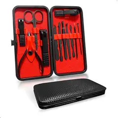 GENERICO - Set 12 Piezas Manicura y Pedicura de Acero