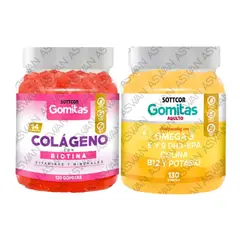 GENERICO - PACK ADULTO COLAGENO & OMEGA 3 130 GOMITAS - SOTTCOR