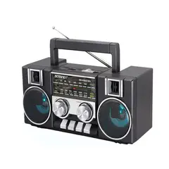 GENERICO - Radio Bossney BS-R8051BS Panel Solar Recargable Bluetooth Luces RGB