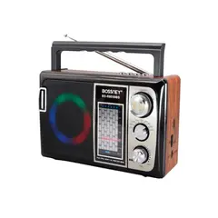 GENERICO - Radio Vintage Bossney BS-R8050BS Panel Solar Bluetooth Recargable