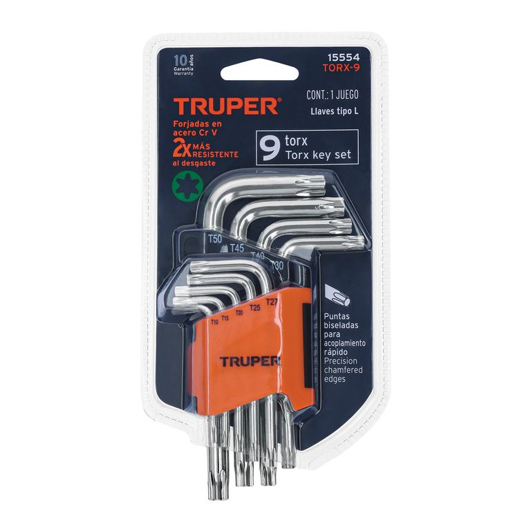 Llaves Torx Cortas 9pzas Con Organizador 15554