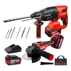 RANKOR - Combo Rotomartillo + amoladora inalambrica industrial