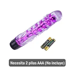 GENERICO - Potente Vibrador De 8 Velocidades Jelly 18cm x3.3cm - Morado