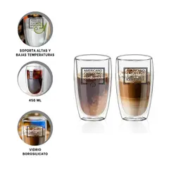 GENERICO - Pack2 Vaso Resistente al Calor Frio 450ml Y+Regalo Agendita