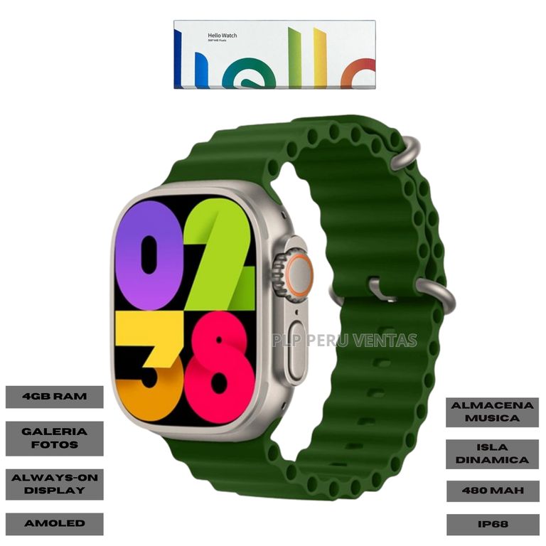Smartwatch Hello 3 Ultra 2Gene Serie 10 Amoled Ip68 Verde