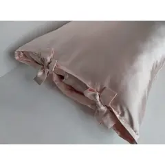 GENERICO - FUNDA DE ALMOHADA LAZO DE SATIN