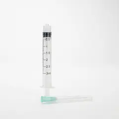 GENERICO - Jeringa Hipodérmica Estéril de 3 ML Aguja 21 G X 1 1/2" CAJA 100 UND