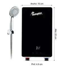 ROTOPLAS - Rapiducha Eléctrica New Compact Negro