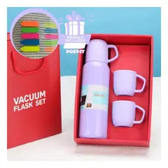 GENERICO - Botella Termica de 500ml Lila Y+Post-it Adhesivos