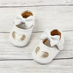 GENERICO - Zapatitos para bebé - Ballerinas - Corazon Dorado