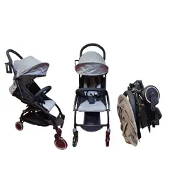 GENERICO - Coche de Bebe plegable para Viaje ultra Compacto GRIS