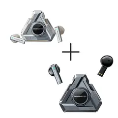 MONSTER - Audífonos Bluetooth Gamer XKT22 Silver + XKT22 Tarnish