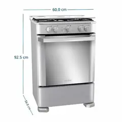 MABE - Cocina a Gas 24" 4 Hornillas CMP6030FX1 Silver