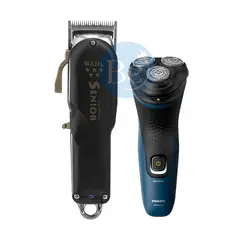 WAHL - Combo Cortadora Senior Cordless 08504-308 y Afeitadora Philips